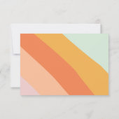 Carte De Remerciements Retro Abstrait Stripe Chic Mint Pastel Nom de scri (Dos)