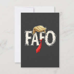 Carte De Remerciements Retro Américain Donald Trump FAFO USA Drapeau Patr