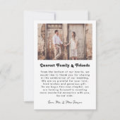 Carte De Remerciements Retro Arch Photo Message Wedding (Dos)