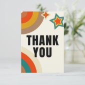 Carte de remerciements rétro avec typographie en g (Debout devant)