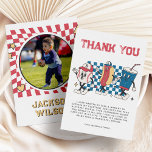 Carte De Remerciements Retro Baseball Vibes Boy Anniversaire<br><div class="desc">Retro Baseball Vibes Boy Anniversaire Carte de remerciements</div>