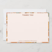 Carte De Remerciements Retro Boho Terracotta Floral Personalized Wedding (Devant)