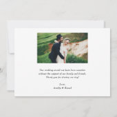 Carte De Remerciements Retro Bold Typographie Love & Thanks Mariage photo (Dos)