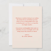 Carte De Remerciements Retro Bold Typography Wedding Photo (Dos)