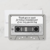 Carte De Remerciements Retro Cassette Tape Mariage Faveur (Dos)