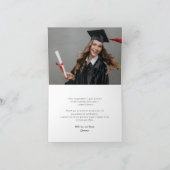 Carte De Remerciements Retro Chalboard Sketch Photo Graduation Cap Grad (Intérieur)