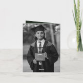 Carte De Remerciements Retro Chalboard Sketch Photo Graduation Cap Grad (Dos)