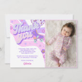 Carte De Remerciements Retro Disco Roller Skate Anniversaire Photo (Devant)