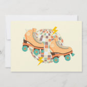 Carte De Remerciements Retro Disco Roller Skate Let's Roll Anniversaire P (Dos)