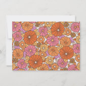 Carte De Remerciements Retro Fall Floral Custom Co-ed Couples Shower (Dos)