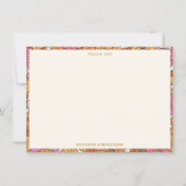 Carte De Remerciements Retro Fall Floral Custom Co-ed Couples Shower (Devant)