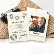 Retro  Film Reel Vintage Birthday photo Thank You