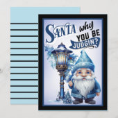 Carte De Remerciements Retro Funny Noël (Devant / Derrière)