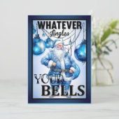 Carte De Remerciements Retro Funny Père Noël Noël (Debout devant)