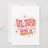 Carte De Remerciements Retro Groovy In Her Bride Era 70s Bachelorette  (Dos)