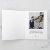 Carte De Remerciements Retro Heart Script 4 Photo Collage Mariage (Intérieur)