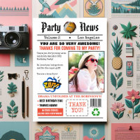 Retro Journal fête d'anniversaire Photo