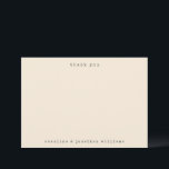 Carte De Remerciements Rétro minimaliste de la machine à écrire mariage p<br><div class="desc">Police minimaliste Rétro Mariage personnalisé Mariage personnalisé Carte de remerciements en crème et noir</div>