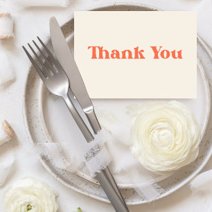 Carte De Remerciements Retro Modern Bold & Chic Mariage