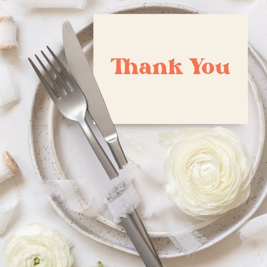 Carte De Remerciements Retro Modern Bold & Chic Mariage