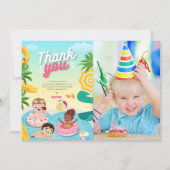 Carte De Remerciements Retro plongeon dans les 5 ans (Devant)