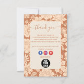 Carte De Remerciements Retro Super 70's Theme Business (Devant)