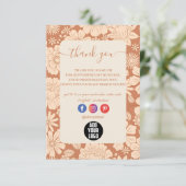 Carte De Remerciements Retro Super 70's Theme Business (Debout devant)