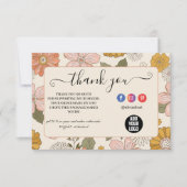 Carte De Remerciements Retro Super 70's Theme Business (Devant)