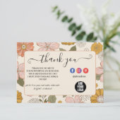 Carte De Remerciements Retro Super 70's Theme Business (Debout devant)