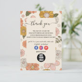 Carte De Remerciements Retro Super 70's Theme Business (Debout devant)