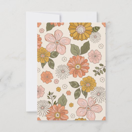 Carte De Remerciements Retro Super 70's Theme Business (Dos)