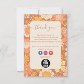 Carte De Remerciements Retro Super 70's Theme Business (Devant)