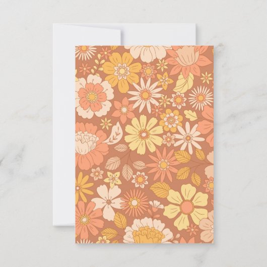 Carte De Remerciements Retro Super 70's Theme Business (Dos)