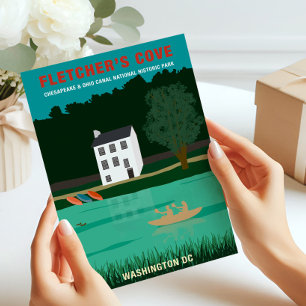 Carte De Remerciements Retro Travel Poster Fletcher's Cove Washington DC