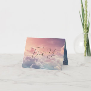Carte De Remerciements Rêve Aquarelle Coucher de Soleil Cloud 9
