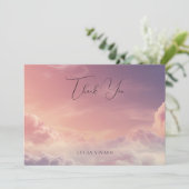 Carte De Remerciements Rêve aquarelle Coucher de soleil Nuage 9 (Debout devant)
