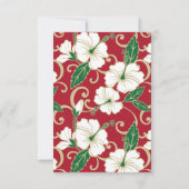 CARTE DE REMERCIEMENTS RÊVE POLYNÉSIEN (NOËL) (Dos)