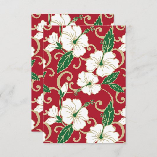 CARTE DE REMERCIEMENTS RÊVE POLYNÉSIEN (NOËL) (Devant / Derrière)