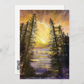 Carte De Remerciements Réveil forestier (Devant / Derrière)