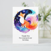 Carte De Remerciements Rêves de Renard Rouge Anniversaire (Debout devant)