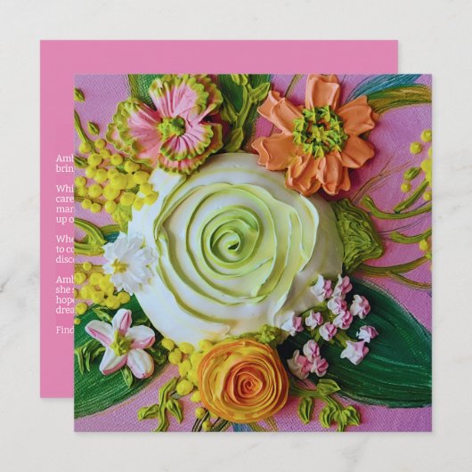 carte de remerciements "Rêves les plus doux" (Devant / Derrière)