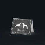 Carte De Remerciements Rhodesian Ridgeback Silhouettes Wedding Thank You<br><div class="desc">Rhodesian Ridgeback Silhouettes Thank You Card with Custom</div>