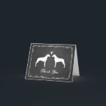 Carte De Remerciements Rhodesian Ridgeback Silhouettes Wedding Thank You<br><div class="desc">Rhodesian Ridgeback Silhouettes Thank You Card with Custom</div>