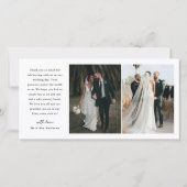 Carte De Remerciements Ribbon Script Minimalist Wedding Photo Tall (Dos)