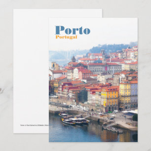 Carte De Remerciements Ribeira et Douro. Porto, Portugal.