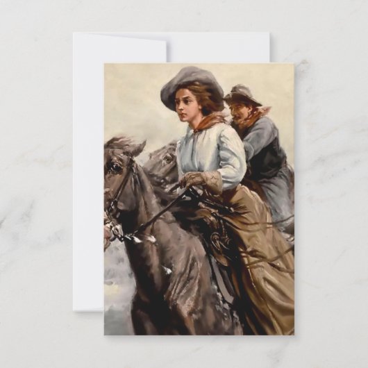 Carte De Remerciements « Riding the Range » de WHD Koerner (Devant)
