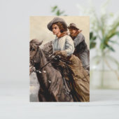 Carte De Remerciements « Riding the Range » de WHD Koerner (Debout devant)