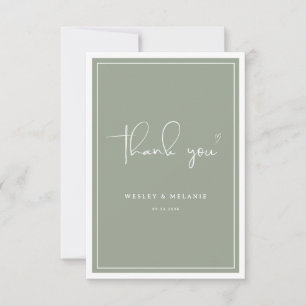 Carte De Remerciements Rien de fantaisiste, juste un amour de mariage élé