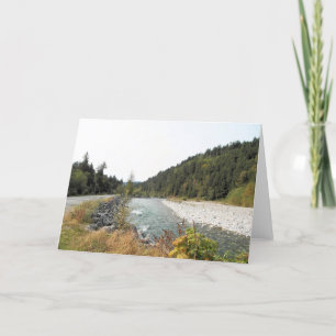 Carte De Remerciements Rivières et Evergreens