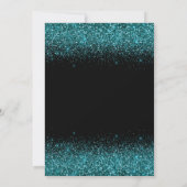 Carte De Remerciements Robe Bleue turquoise Faux Parties scintillant Douc (Dos)